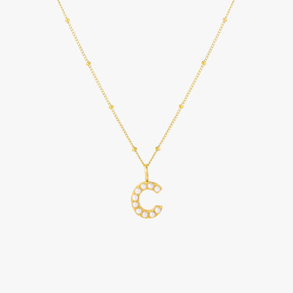 Pearl Initial Necklace