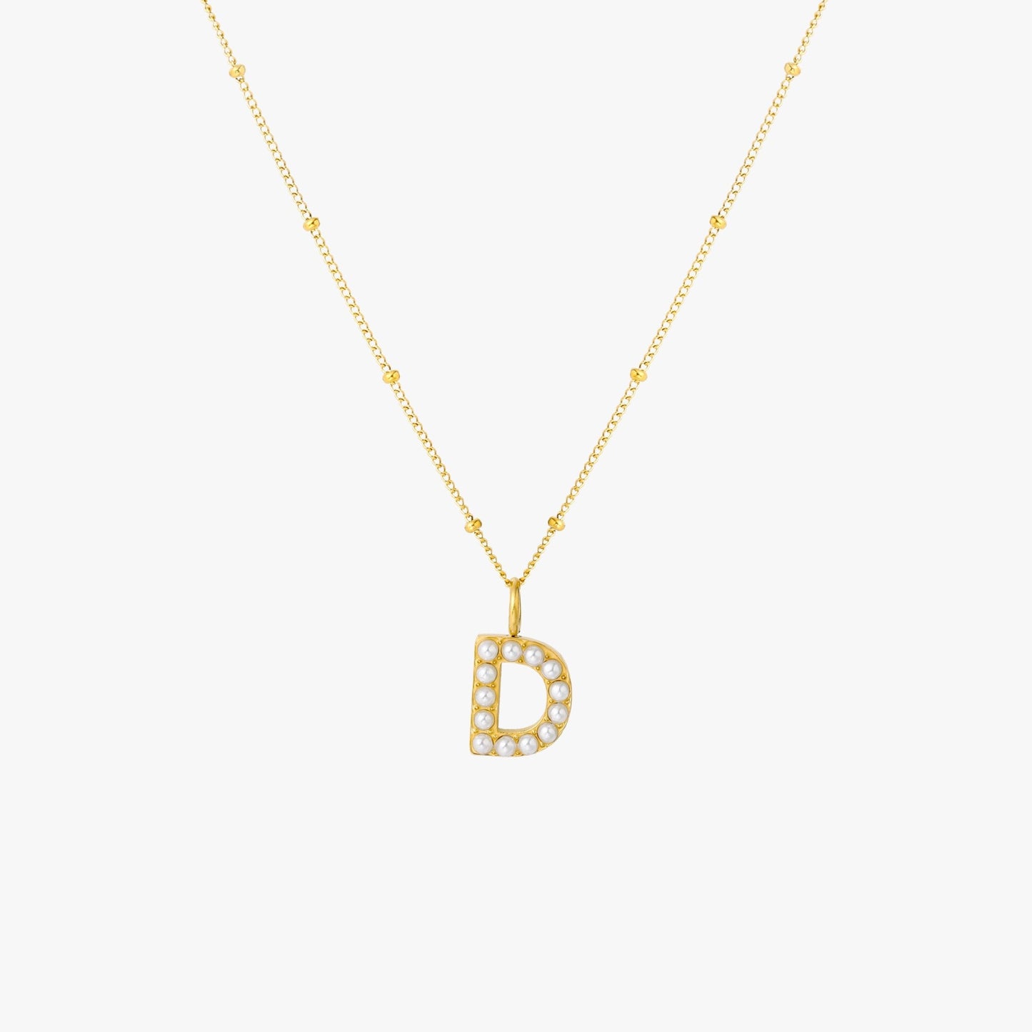 Pearl Initial Necklace