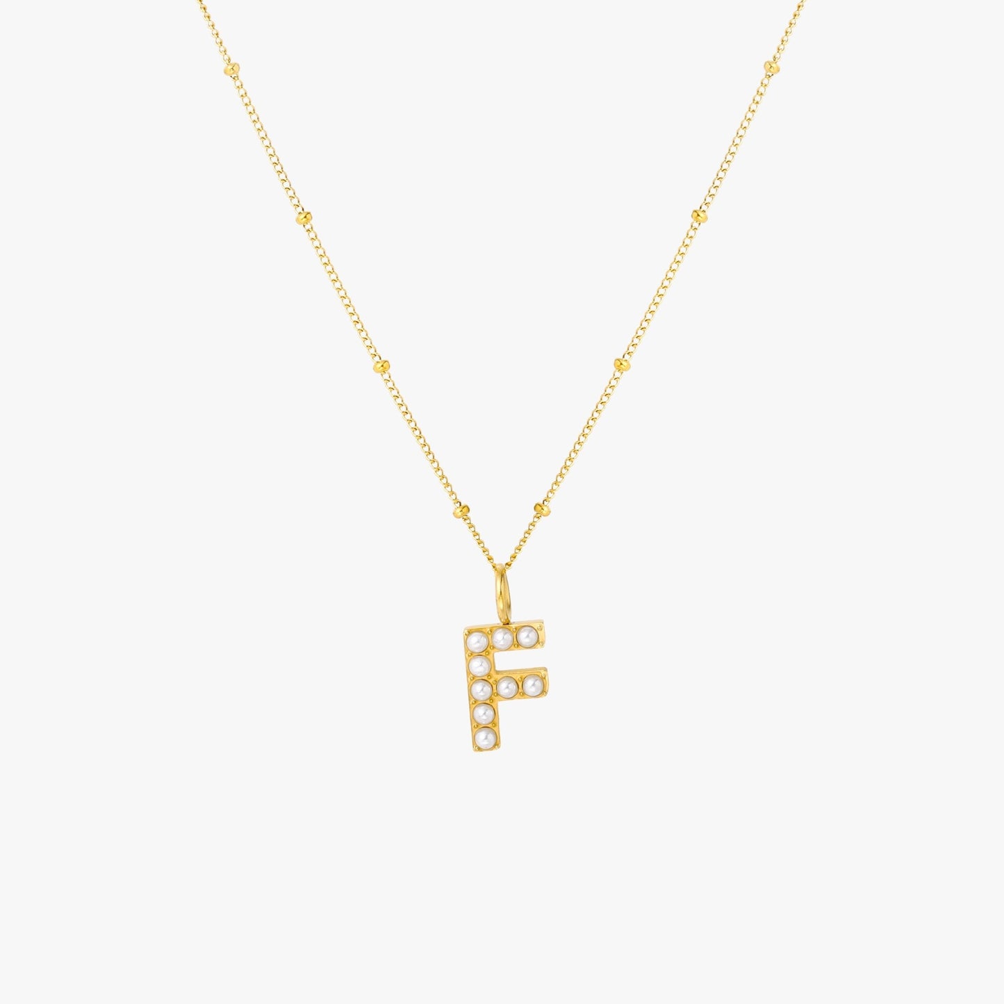 Pearl Initial Necklace