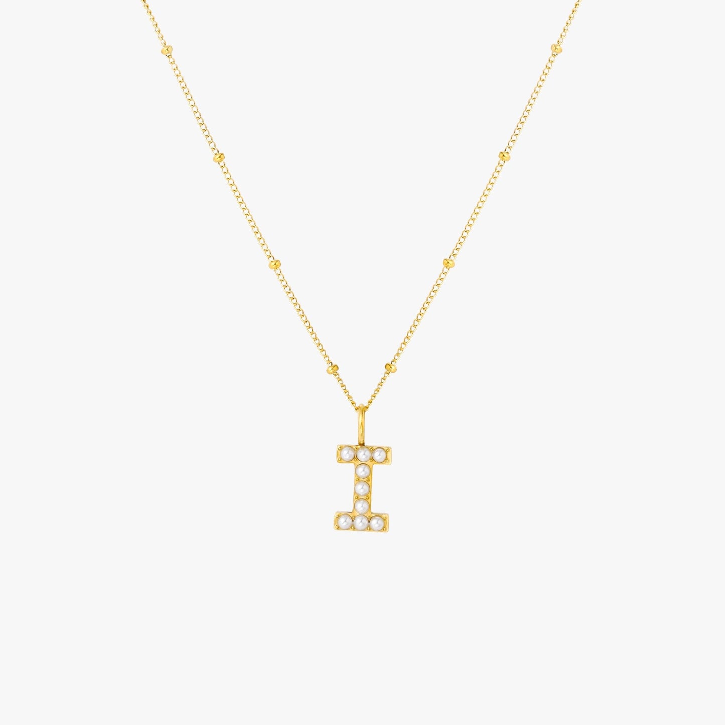 Pearl Initial Necklace