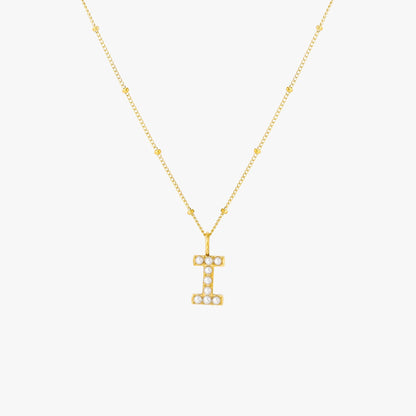 Pearl Initial Necklace