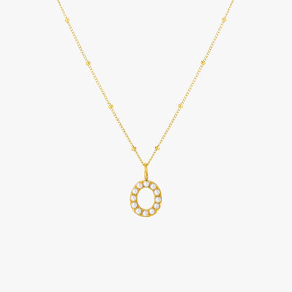 Pearl Initial Necklace