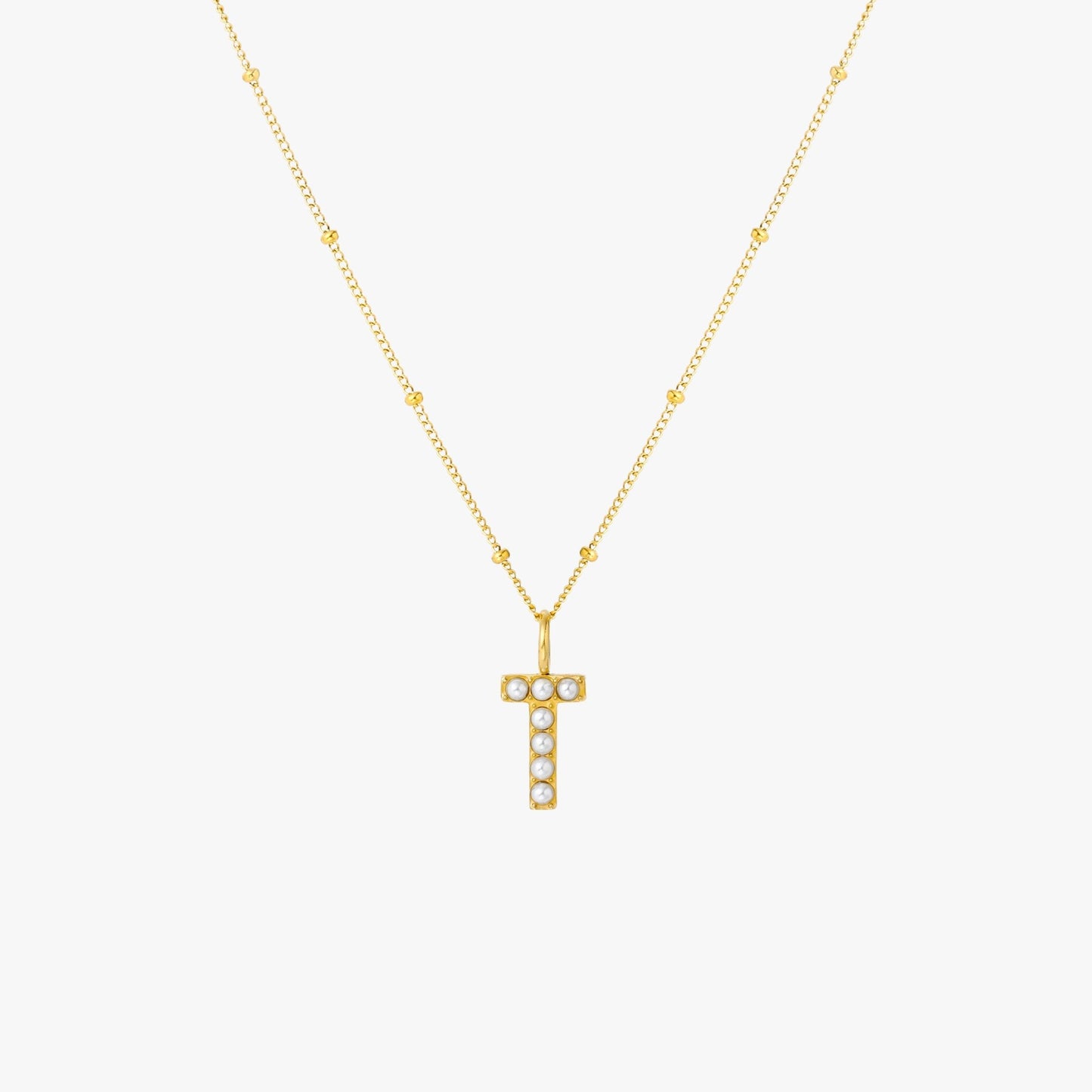 Pearl Initial Necklace