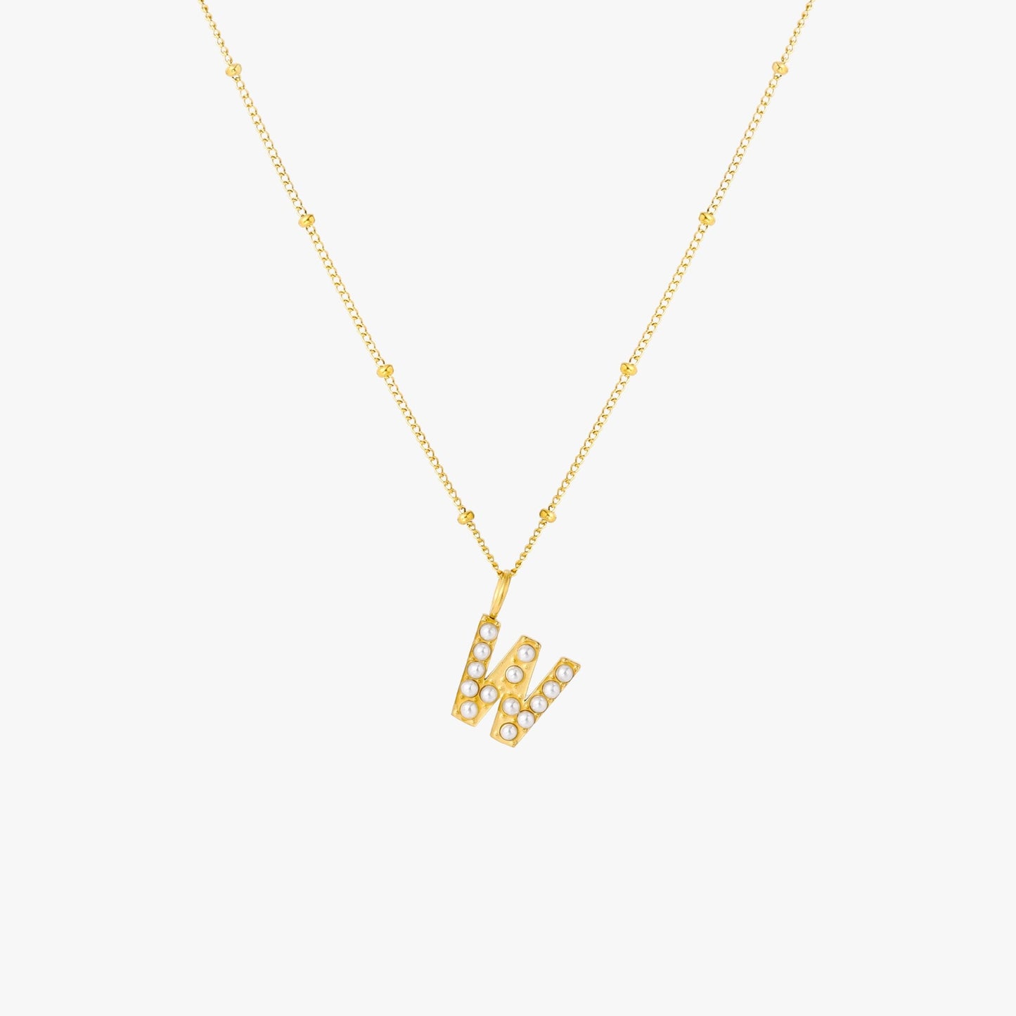 Pearl Initial Necklace