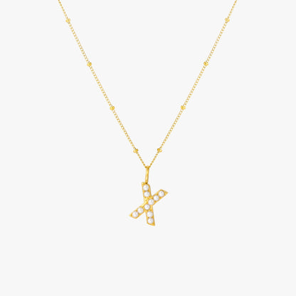 Pearl Initial Necklace