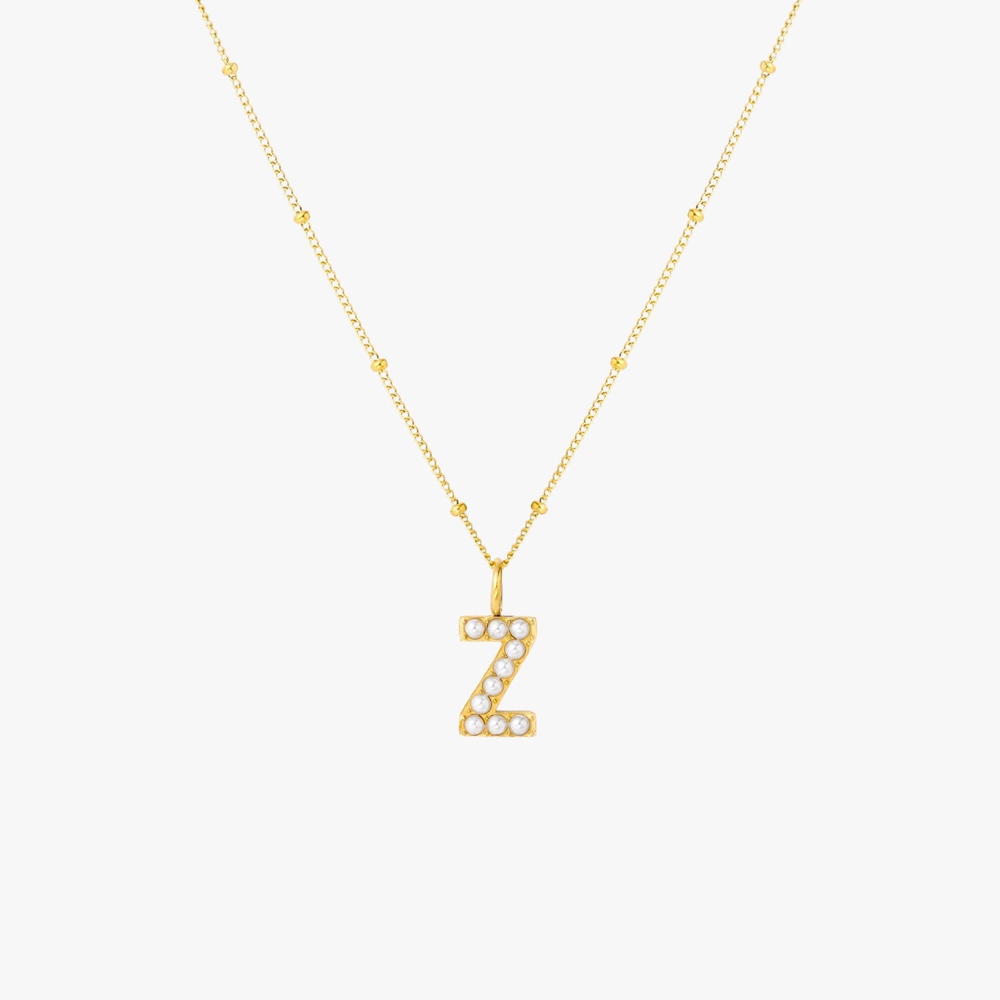 Pearl Initial Necklace