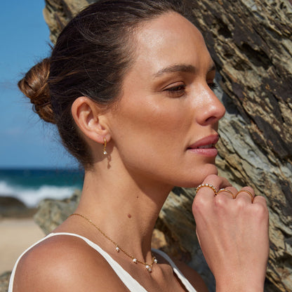 Pendientes de gota con brillantes