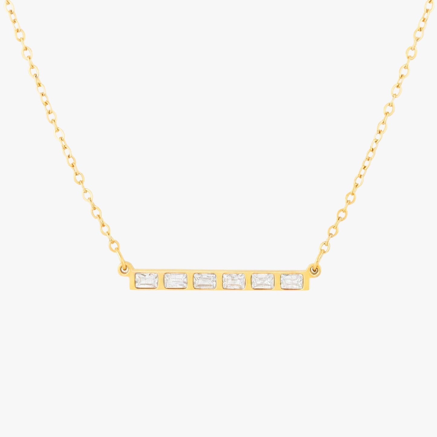 Baguette Line Necklace