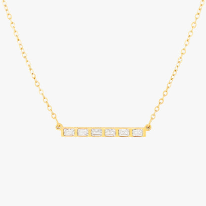 Baguette Line Necklace