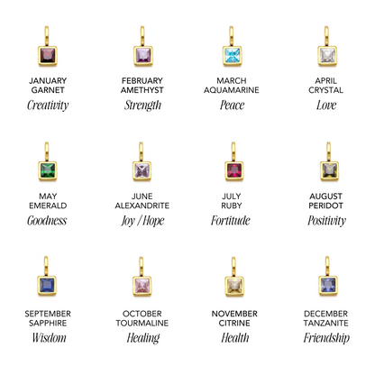 Paperclip Birthstone Necklace