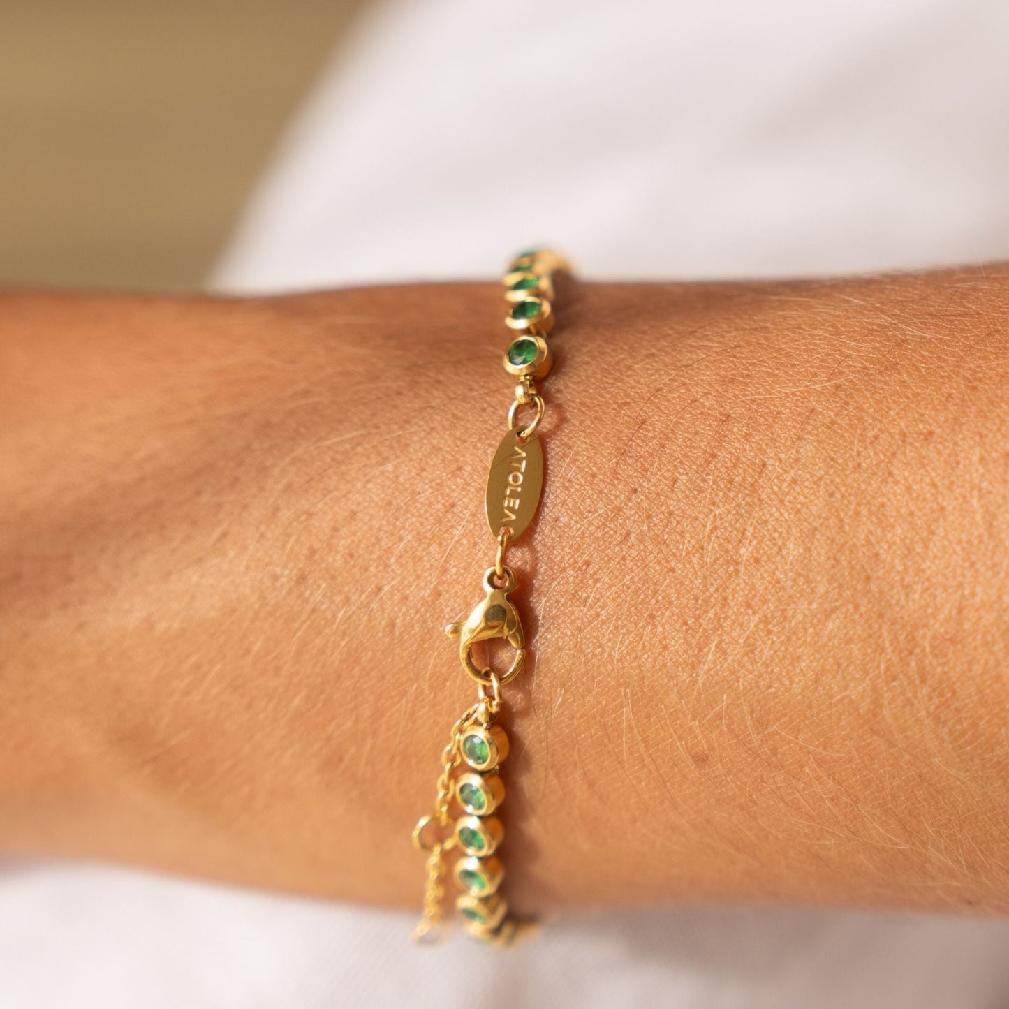Pulsera de tenis verde