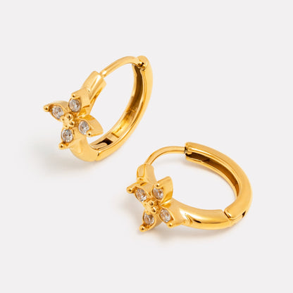 Pendientes de aros de margaritas