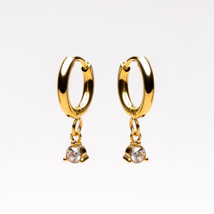 Pendientes de gota con brillantes