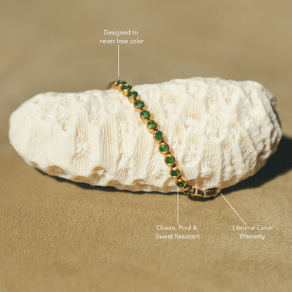 Pulsera de tenis verde