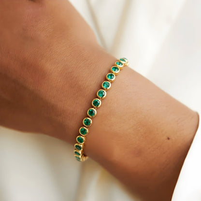 Pulsera de tenis verde