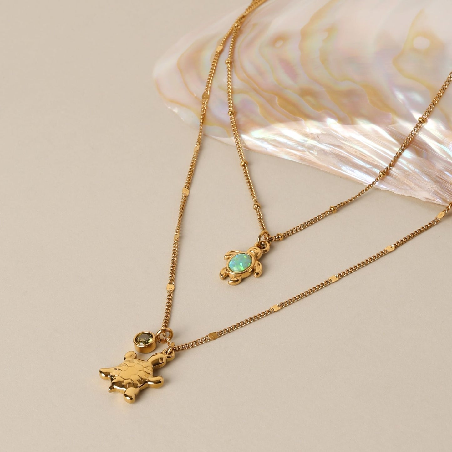 Opal Turtle Necklace