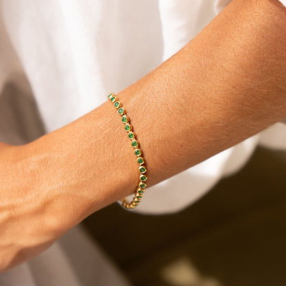 Pulsera de tenis verde