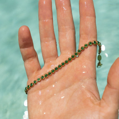 Pulsera de tenis verde