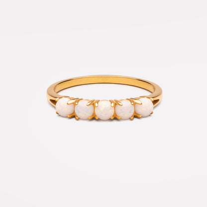 Opal Band Ring