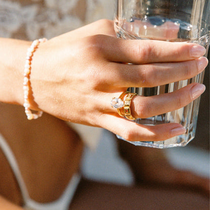 Anillo Solitario Ovalado