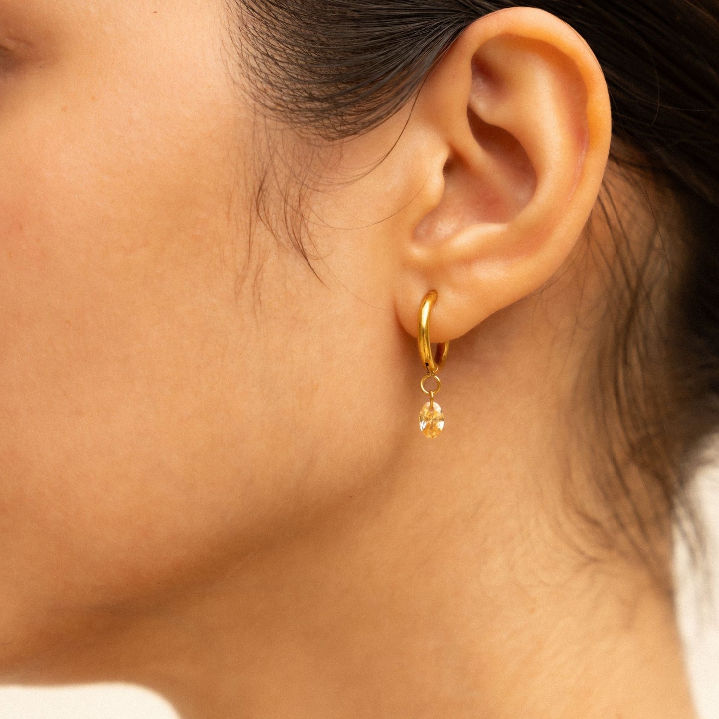 Rosé Drop Earrings