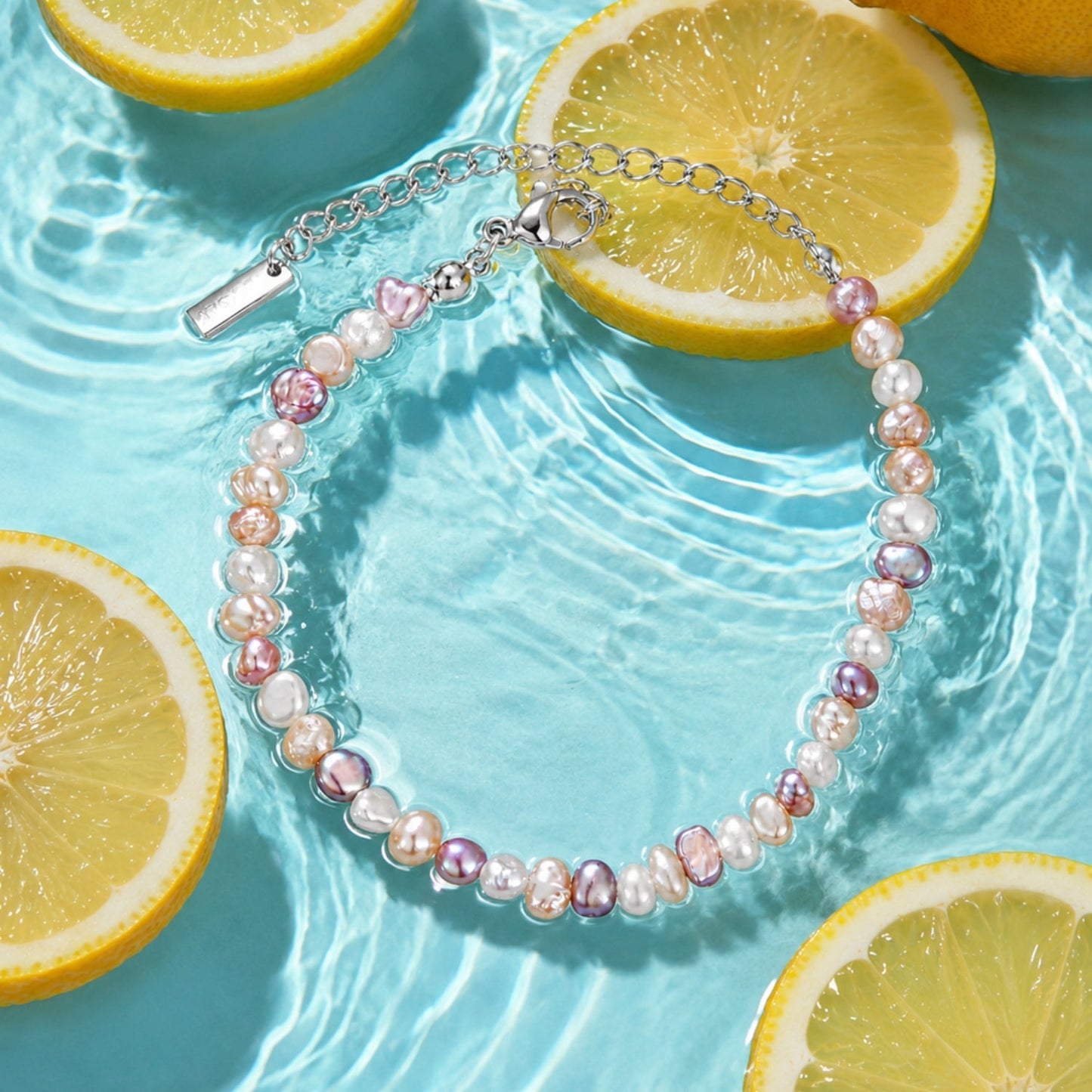 Pulsera Perla Rosa