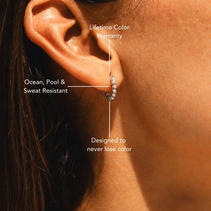 Beaded Hoops Earrings