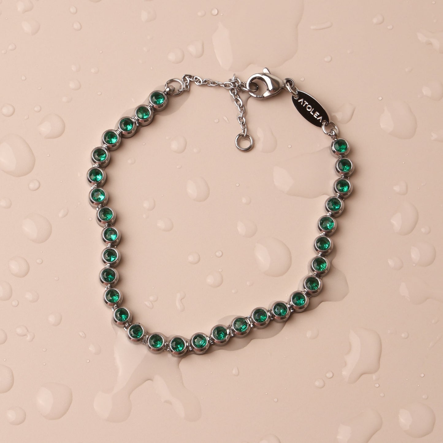 Pulsera de tenis verde