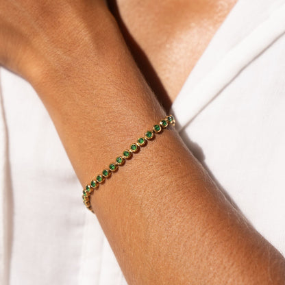 Pulsera de tenis verde