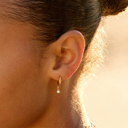 Pendientes de gota con brillantes