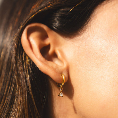 Pendientes de gota con brillantes
